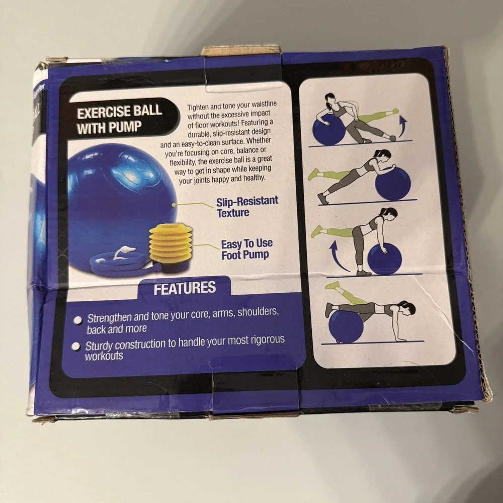Pro Strength Exercise Ball With Pump‎ 24 Inch Diameter Brand New